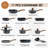 17 - Piece Non-Stick Aluminum Cookware Set