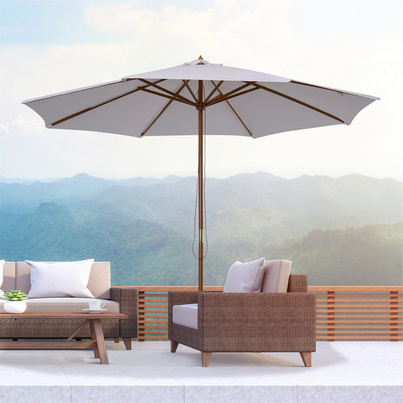 Brennin 300cm Market Parasol, White