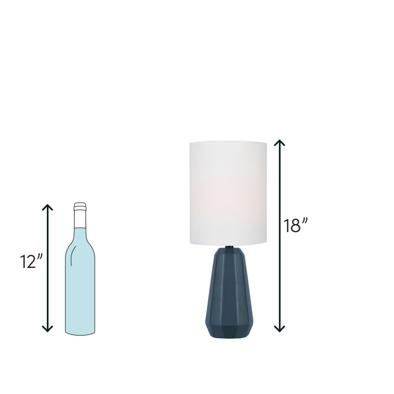 Amilya Ceramic Table Lamp, Silver