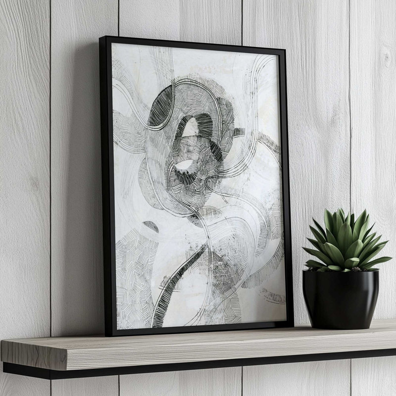 «Listo I» par June Erica Vess, reproduction d'art, Impression sur cadre ouvert sans papier mat, H 16 po x l 12 po, Blanc