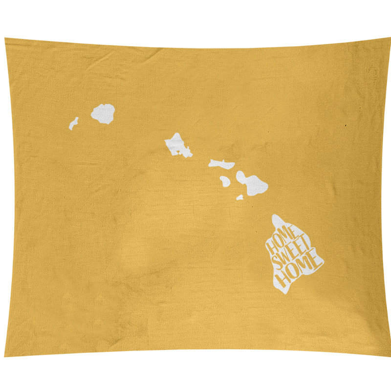 Tapisserie murale à la maison en hawaii doux, H 27,5 po x l 37,5 po, Jaune