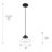 Dauphine 1 - Light Matte Black Schoolhouse Pendant