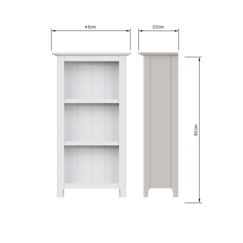 Accetturri 3 Tier Bookcase Putty, Ivory White
