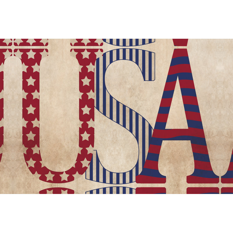 Usa 1 Piece Wrapped Canvas Wall Art, 61cm H x 91cm W x 3.8cm D