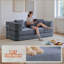 Canapé-lit, canapé compressé, canapé-lit convertible avec coussin convertible, stabilité accrue de la structure, canapé-lit confortable, pour la chambre du salon-319011655