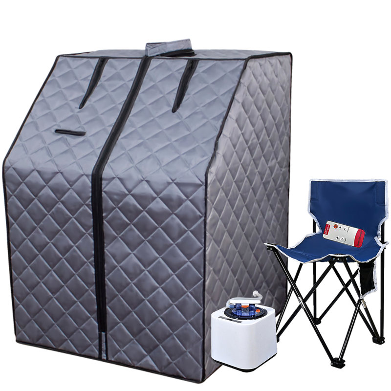 Vapeur pour usage domestique - Chaufferette de 1000 W, générateur de 2 L, fauteuil pliable, télécommande, promotion du bien-être personnel