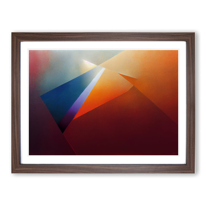Beautiful Abstract - Single Picture Frame Print, Walnut Framed, 46cm H x 64cm W x 2cm D