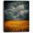 Stormy Clouds Over Wheat Field Photographic Print on Wrapped Canvas-18268499