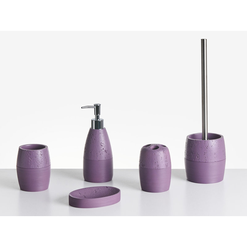 5-Piece Bathroom Accessories Set YARAPA, Purple