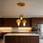 Integrated LED Brushed Brass Pendant Light 3 light Eclipse Chandelier