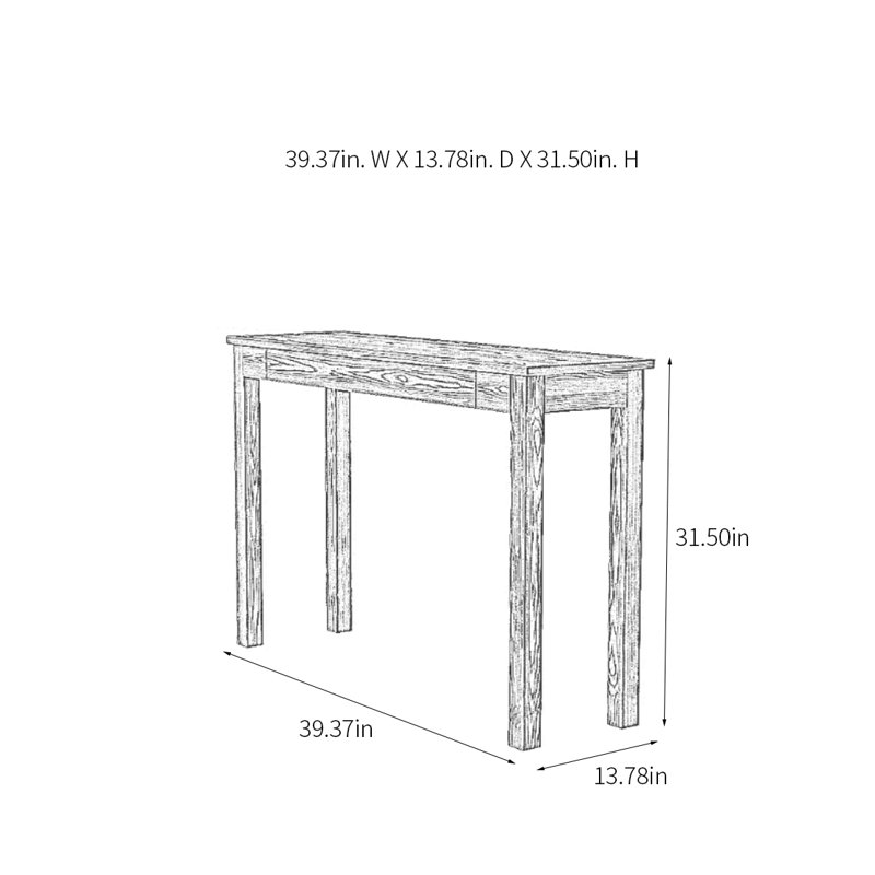 Console Minimalist Creative, Noir, noir, noir, noir, H 31,5 po x l 39,37 po x P 13,78 po