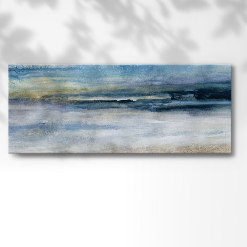 Vent et eau - peinture sur toile tendue, H 8 po x l 20 po x P 1,5 po