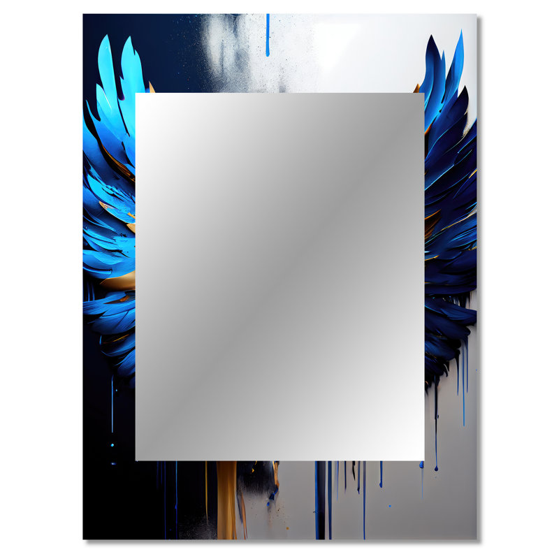 «Blue Wings», art mural en métal imprimé, 40 po x 30 po