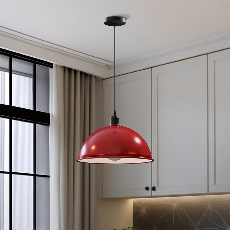 1 - Light Dome Pendant, Red