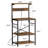 Kickemuit 23.5" Kitchen Bakers Rack, Baker Rack with Power Outlet, Bakery Rack with Microwave Stand Storage Shelf, Coffee Bar Table with 6 S-shaped Hooks-1667037369
