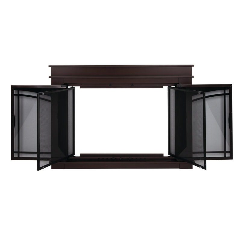Portes de foyer en acier Guion, Moyen (H 31 po x l 38,75 po x P 1,57 po), Bronze huilé