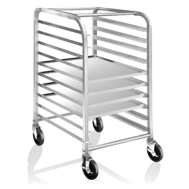 GRIDMANN 10-Sheet Aluminum Commercial Pan Rack with Wheels