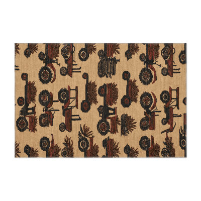 Tapis intérieur et extérieur brun Transport