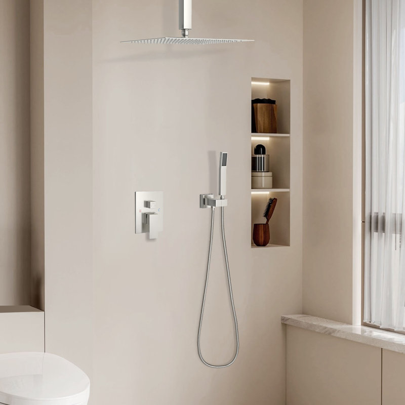 2-Function High-Pressure Rainfall Shower System, Tub Faucet Set
