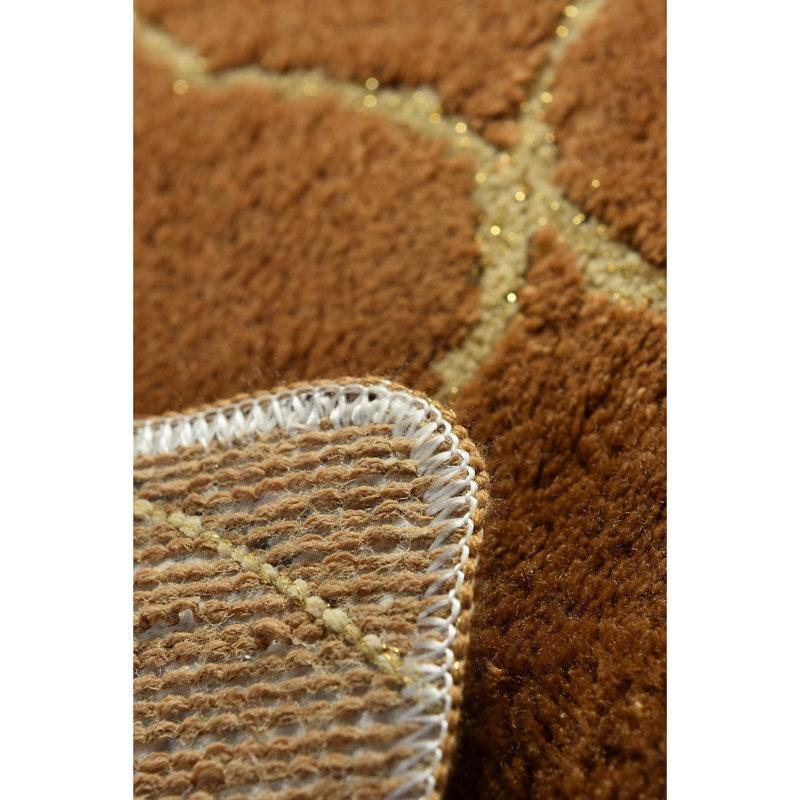 Luxury Acrylic Bathmat, 35.4 in Diameter | 100% Antibacterial Acrylic, 0.7-1.2 in Pile Height | Non-Slip Underside, Machine Washable at 86°F | Soft, Durable, Perfect for Bathroom Decor