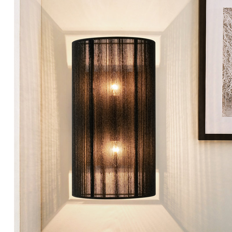 Hassler 2 - Light Dimmable Fabric Wall Light, Matte Black