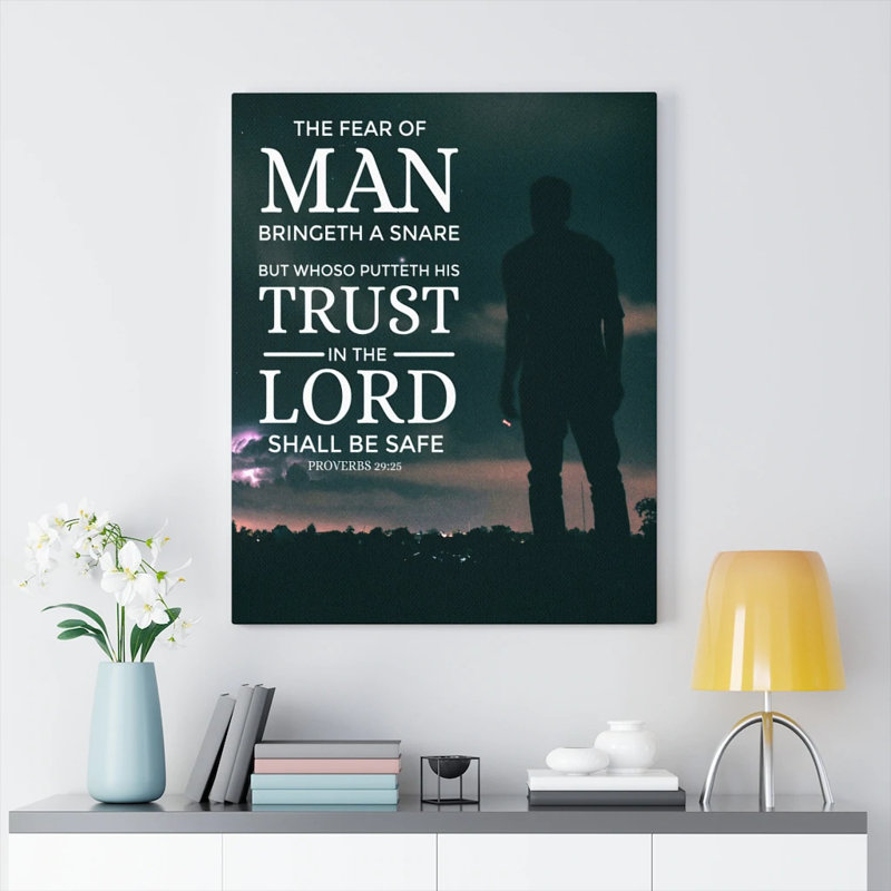 The Fear Of Man - Wrapped Canvas Print, 41cm H x 30cm W
