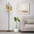 Rattan Tree Floor Lamp With 3 Bulbs Included