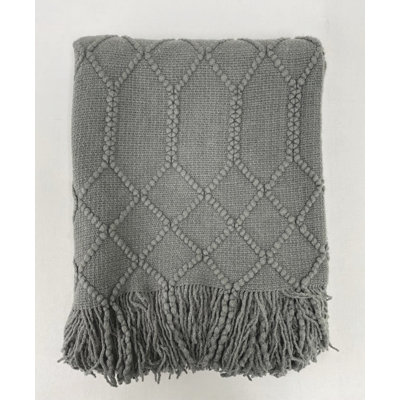 Irregular Rhombus Knitted Throw Blanket