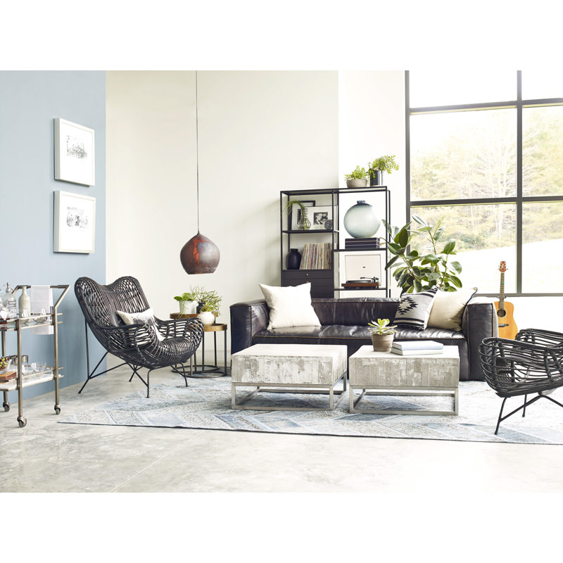 Nolita Sofa, Saiko Black Top Grain Leather