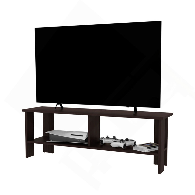 Meuble télé avec rangement ouvert, Noyer