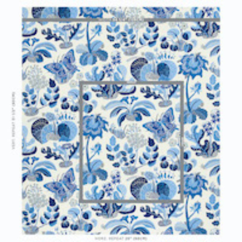 Exotic Butterfly Indoor/Outdoor Fabric, Marine