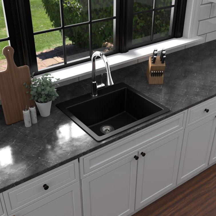 Karran Quartz 25'' X 22'' Single Bowl Drop-in Kitchen Sink