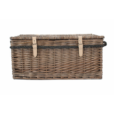 Rope Handled Wicker Storage Trunk