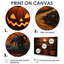 Halloween, route de campagne citrouille à Spooky Town - paysage abstrait, art mural, salon-827928338-827928340