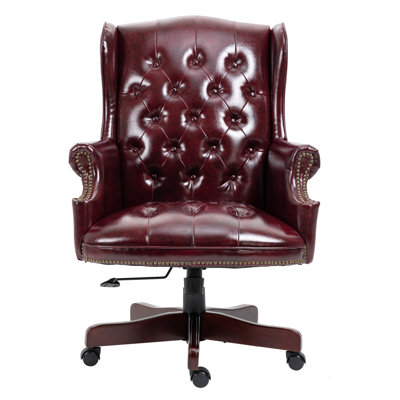 Executive Office Chair - High Back Reclining Ergonomic Desk Chair with Thick Padded Seat, PU Leather and Smooth Glide Caster Wheels by godohome
