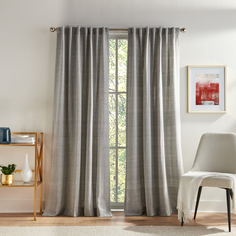 Tommy Hilfiger Cotton Semi-Sheer Curtain Pair | Wayfair