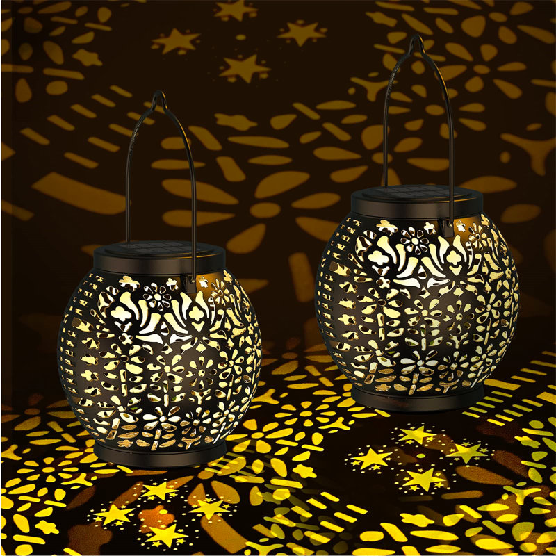 Courtund 26.4cm Solar Powered Integrated LED Outdoor Lantern