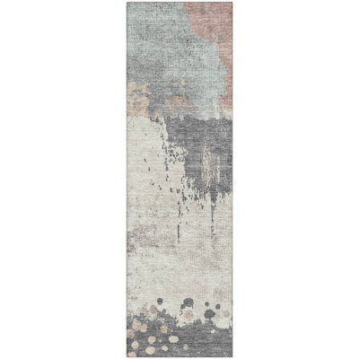 Premium Machine Washable Pinkston Abstract Rug