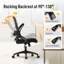 Chaise de bureau ergonomique en filet avec accoudoirs réglables lombaires et rabattables