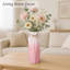 Vase en céramique rose dégradé, vases à fleurs de style minimaliste pour décoration intérieure moderne, vase décoratif pour salon, table basse, bureau, bibliothèque et table de ferme