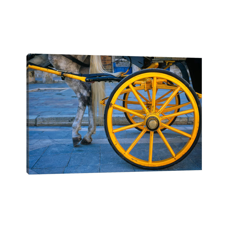 The Yellow Wheel, Seville, Spain by Jim Nilsen - Wrapped Canvas Gallery-Wrapped Canvas Giclée, 20.32 cm H x 30.48 cm W