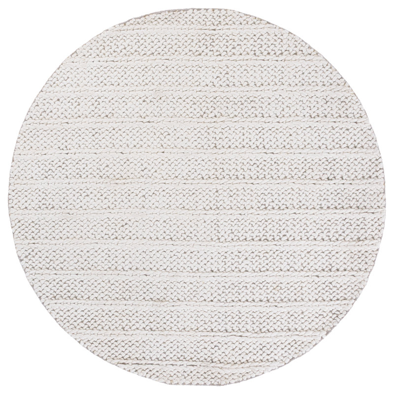Finnick 702 Area Rug In Ivory, Round 6'