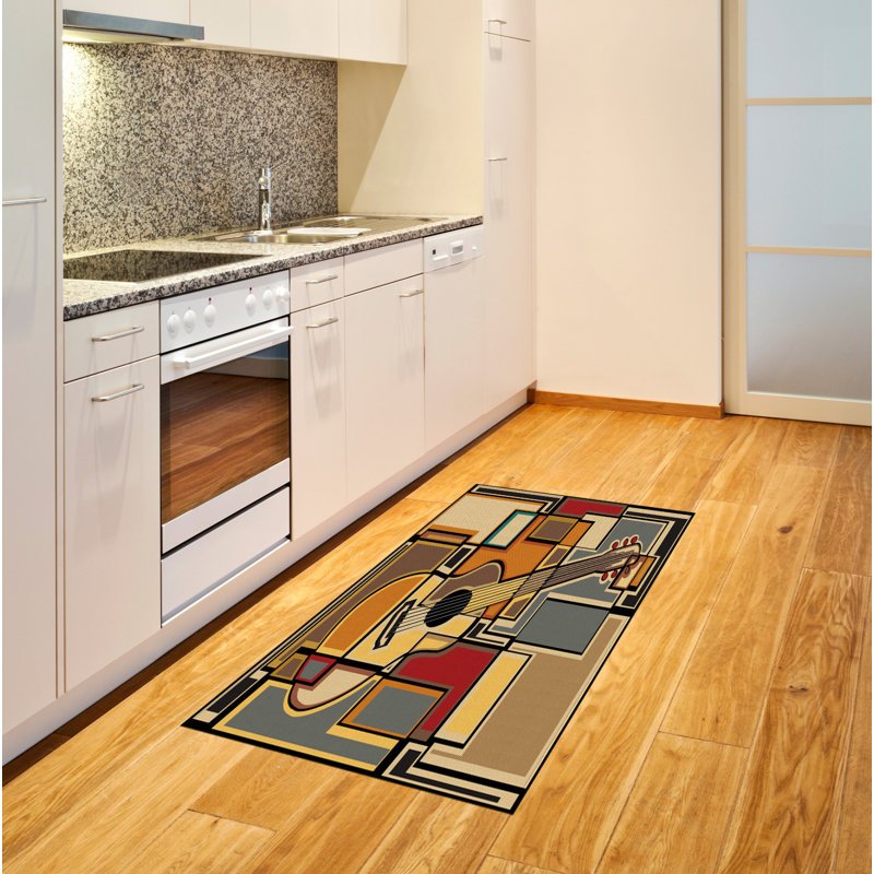 Music High Density Long Fiber Poly Threads Decorative Area Rug Carpet, Rectangle 2'7" x 5'