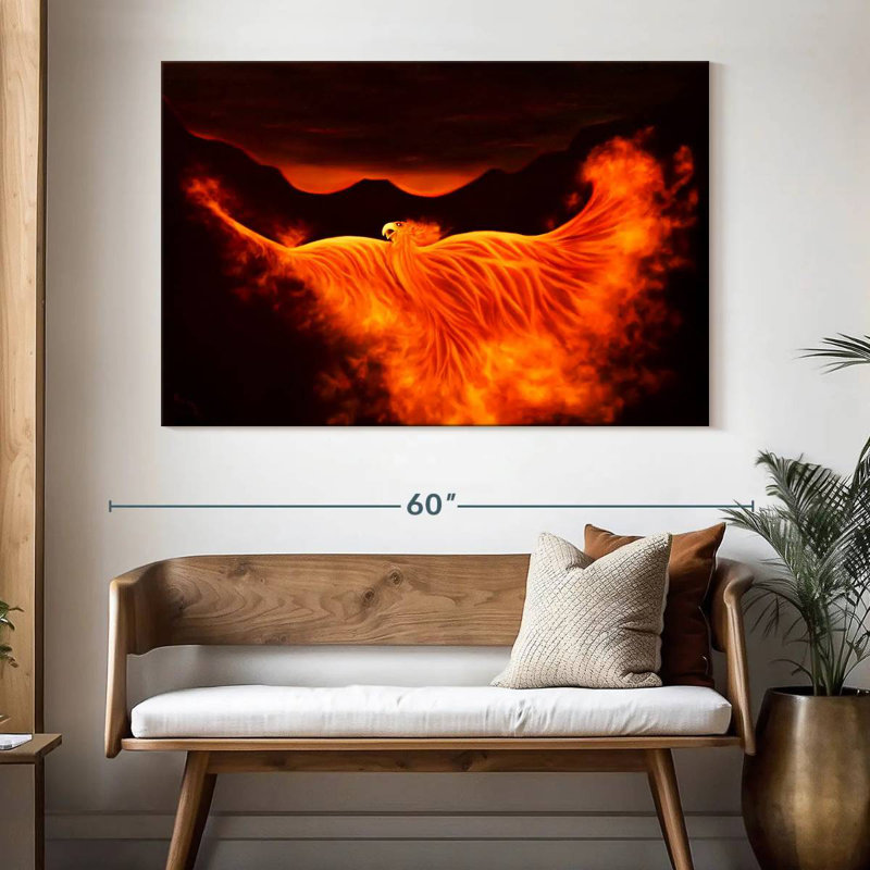 Kelan Phoenix Rising, 34" H x 51" W