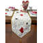 Chemin de table ovale géométrique en mélange de coton Saint-Valentin-827042672