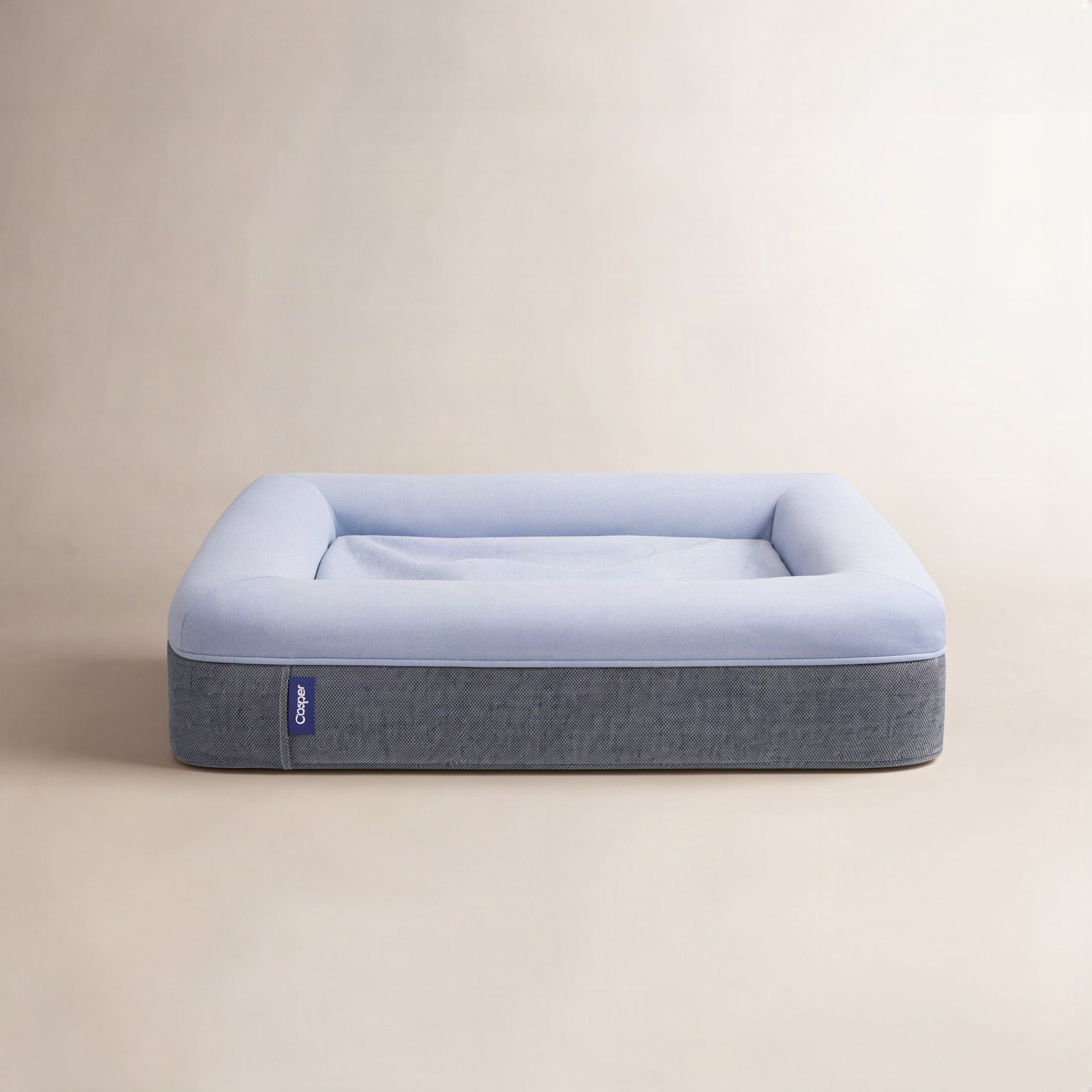 The Casper Dog Bed, Large (45" W x 35" D x 7"H), Blue