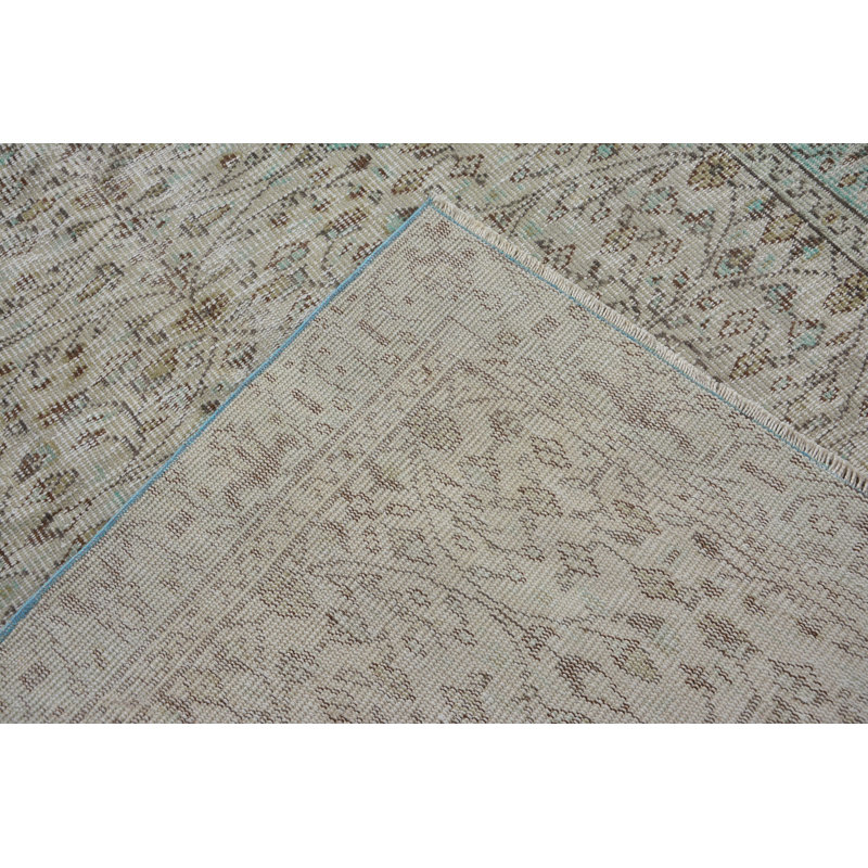 Tapis marocain, tapis rétro, tapis vert bohème, tapis turc, tapis en laine, tapis 4,9 x 8 pi
