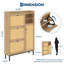 Range-chaussures en rotin à tiroirs, rangement pour vestibule étroit avec tablettes réglables-1002318843