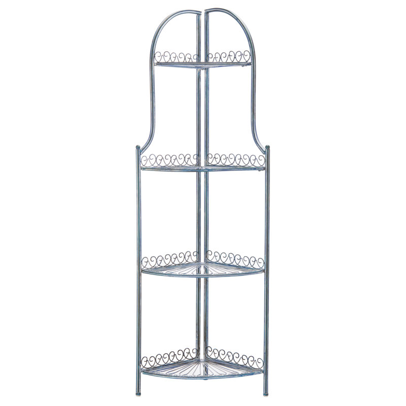 Saraland Corner Bookcase, Antique Blue