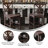 Commercial Grade Solid Wood Modern Farmhouse Cross Back Dining Stool with Footrest-236123762-236123757